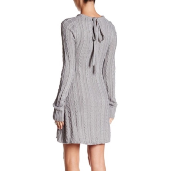 Very J Grey Cute Sweater Dress